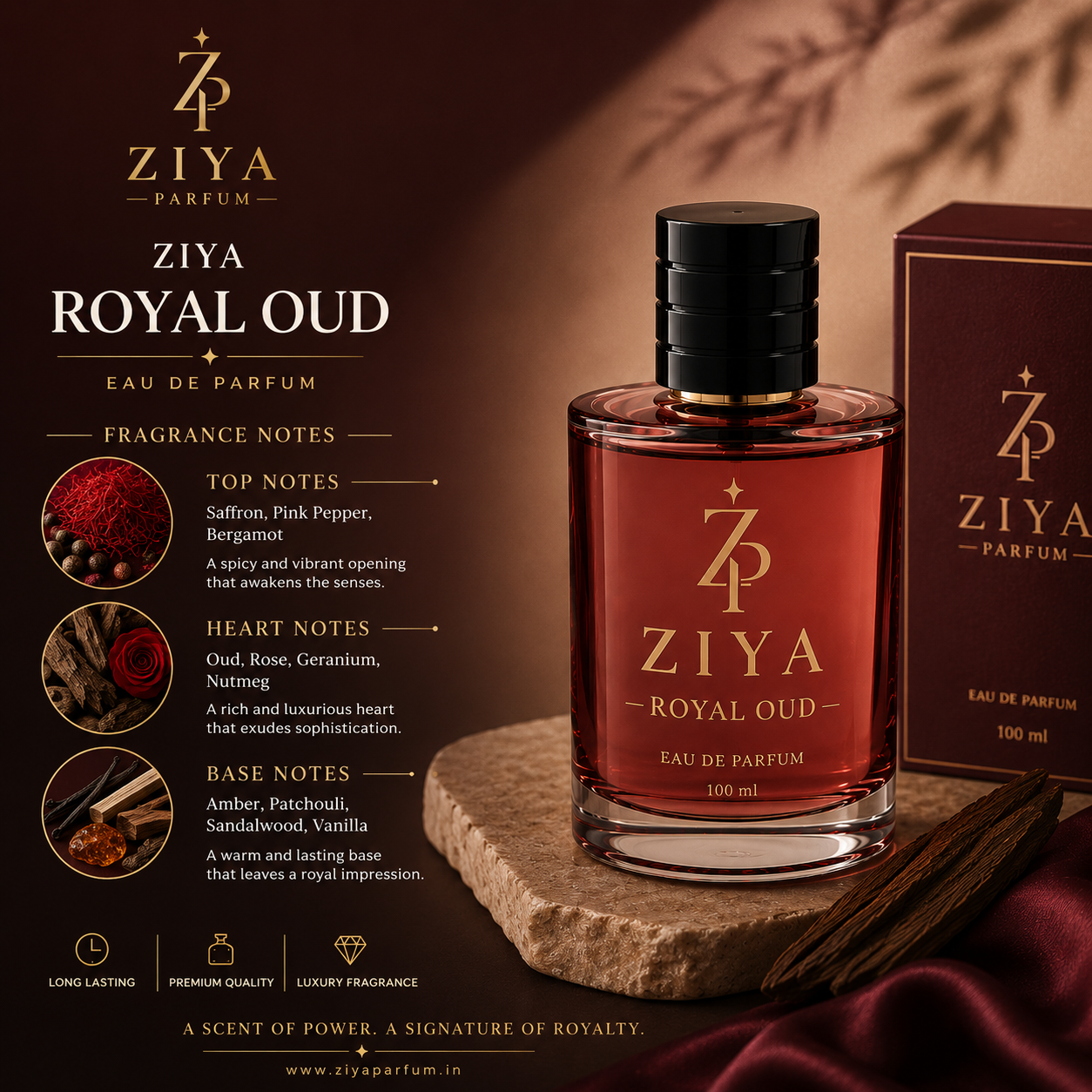 ZIYA ROYAL OUD — Eau De Parfum 100 ml